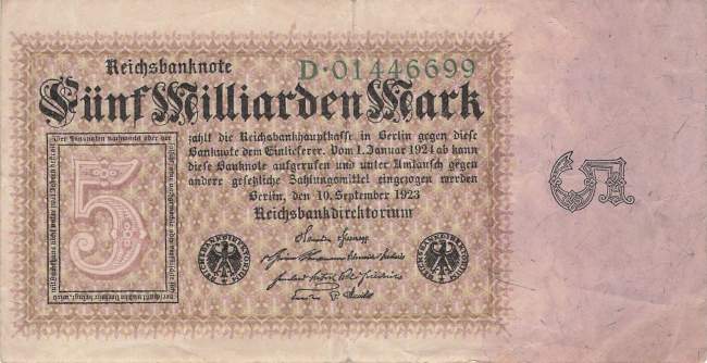5 Milliarden Mark ro.112a D VF